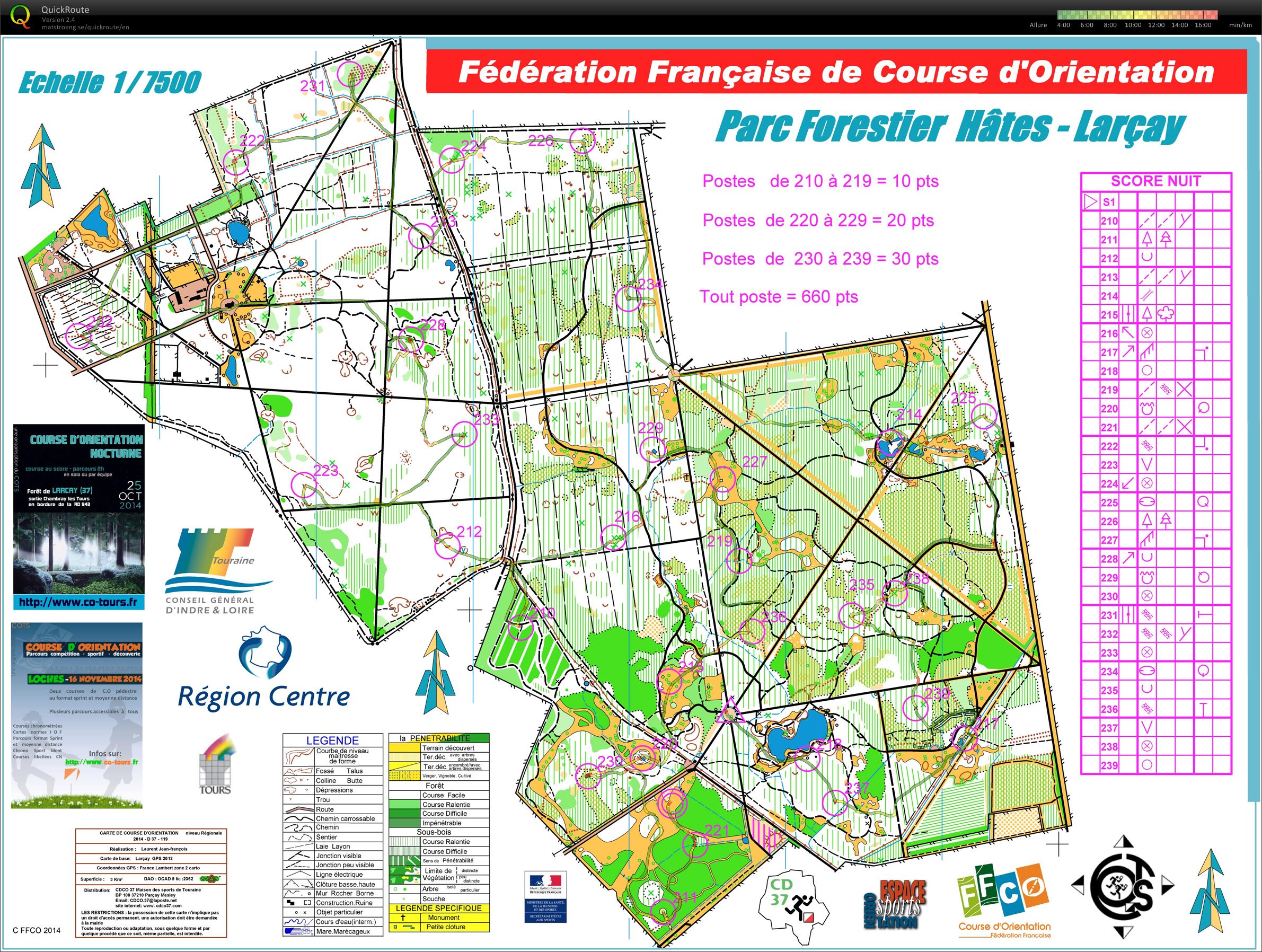 Score Larçay 2014 (25-10-2014)